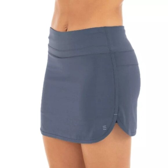 FREE‎ FLY Women's Bamboo Lined Breeze Skort Large Slate Gray Pull On Pocket READ - Picture 1 of 13